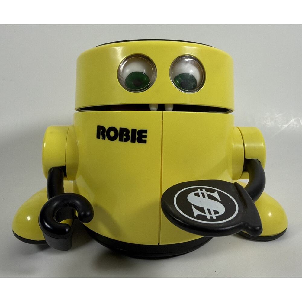 Robie The Robot Coin Bank Radio Shack Tandy Working Vtg 1980's